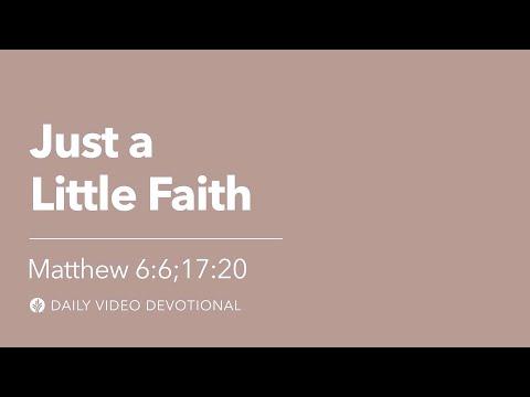 Just a Little Faith | Matthew 6:6, 17:20 | Our Daily Bread Video Devotional