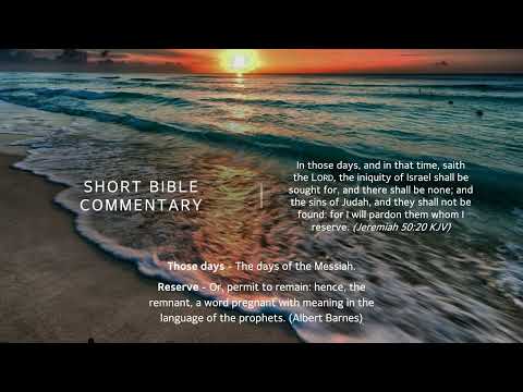 Jeremiah 50:20 - Short Bible commentary