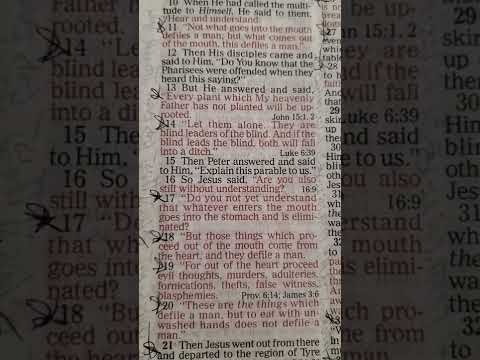 Start your day with "Good Morning Scripture!" ???? ☕️ [Matthew 15:11,17-20]