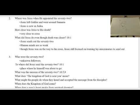 Boksoon Kim Bible Study Luke 10:1-16 Jesus sends out the seventy two