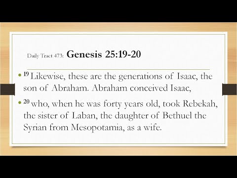 Dad’s Bible Tract 473 - Genesis 25:19-20