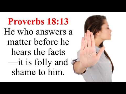 Proverbs 18:13 Song