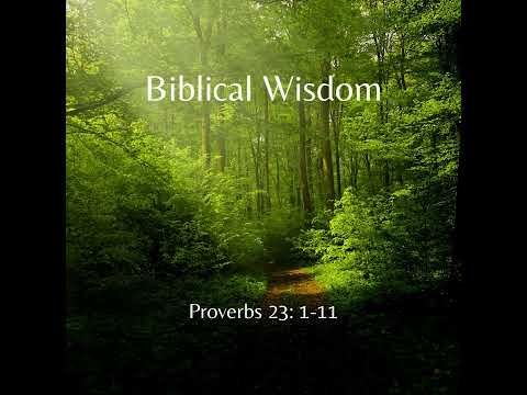 God's Promises - Proverbs 23: 1-11