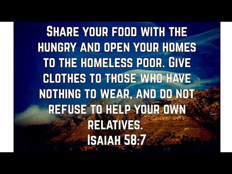 Isaiah 58:7 True Fasting The Lord God Almighty Approves