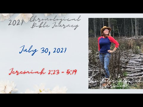 Chronological Daily Bible - July 30 - Jeremiah 2:23 - 5:19