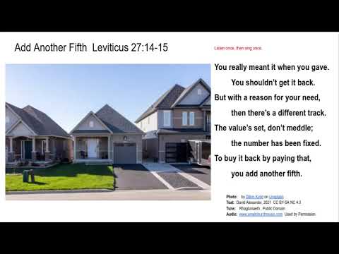 Leviticus 27:14-15   Add Another Fifth