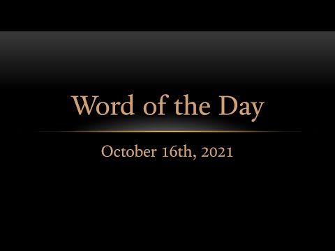 TURFJC Word of the Day for October 16th, 2021: Jeremiah 51:6