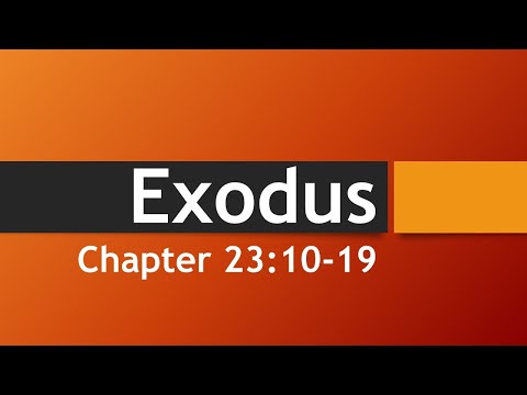 Exodus 23:10-19 : Reading the Bible with Pastor - Ep. 31