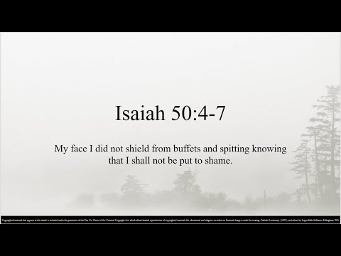 Passion Sunday – B - First Reading - Isaiah 50:4–7 – My face I did not shield