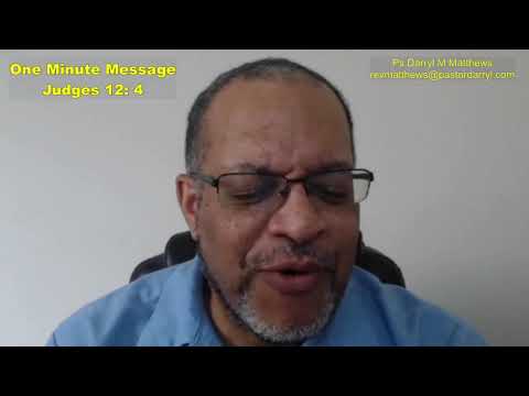 One Minute Message - Fighting Back - Judges 12:4 #judges #jephthah #darrylmatthews