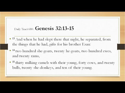 Dad’s Bible Tract 680 - Genesis 32:13-15