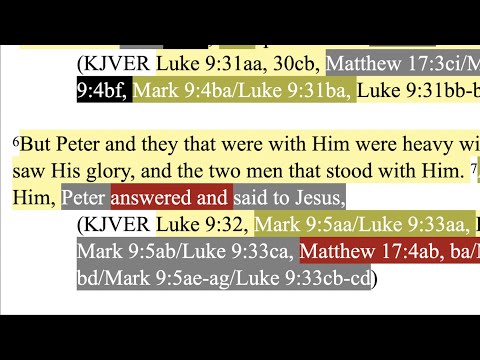 340. Asleep At First, Then Seeing the Transfiguration. Matthew 17:4, Mark 9:5, Luke 9:32-33