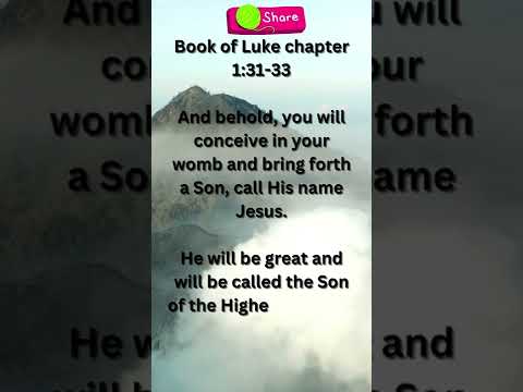 Angel Message To Mary / Luke 1:31-33 / Bible verses