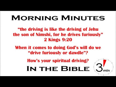 Driving Furiously For God 2 Kings 9:20