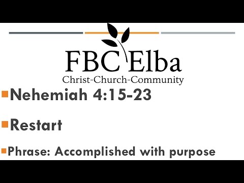 Michael Davis 4 19 20 Nehemiah 4:15-23