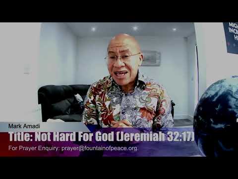 Hour Of Manifestation: Not Hard For God (Jeremiah 32:17)