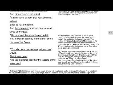 "The Valley of Vision"   Isaiah 22:1-14