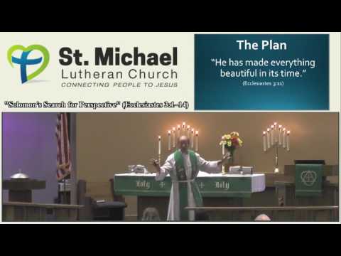 Chasing The Wind "Solomon’s Search for Perspective" (Ecclesiastes 3:1–14)