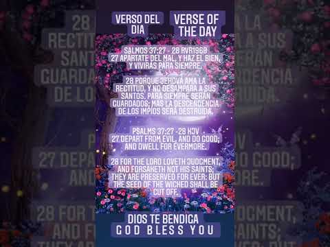 Versiculo Del Dia/Today's Verse: Salmos/Psalms 37:27-28