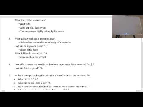 Boksoon Kim Bible Study  Luke 7:1-10 But say the word and my servant will be healed