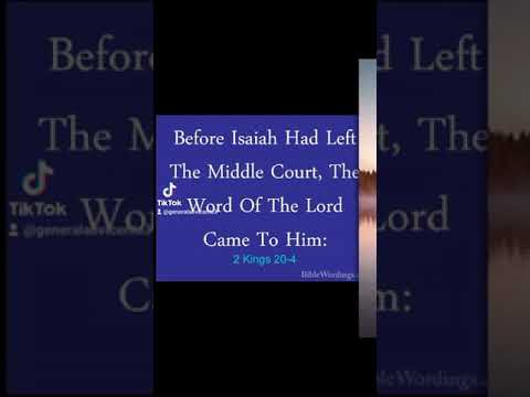 2 Kings 20:1-6, 16-17, & 19