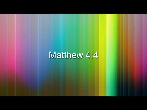 Matthew 4:4 | Scripture Memory Verse Songs