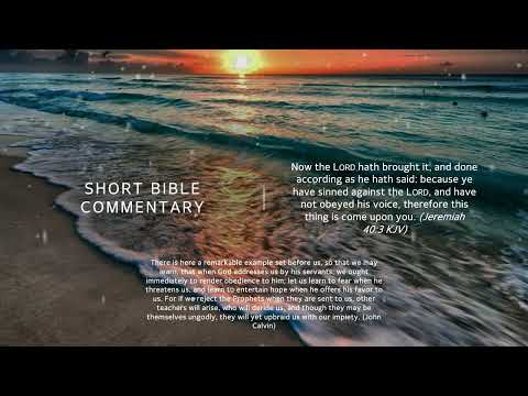 Jeremiah 40:3 - Short Bible commentary