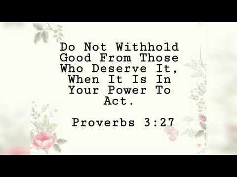 Bible words - Proverbs 3:27