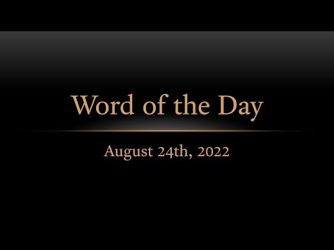 TURFJC Word of the Day for August 24th, 2022: Jeremiah 36:3