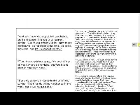 "Put Me in Fear" Nehemiah 6:1-19