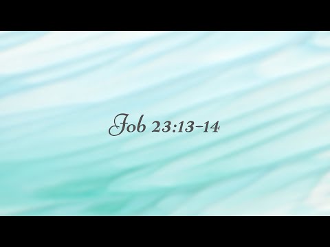 Job 23:13-14 (He Is Unchangeable)
