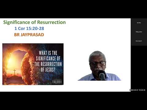 Significance of Resurrection-1 Cor 15:20-28- BrJayprasad Free Kannada Bible Study-8867768876-27/4/25