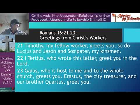 Greetings from Paul's helpers - Romans 16:21-23