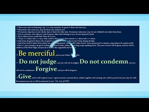 Be Merciful Luke 6:36-38