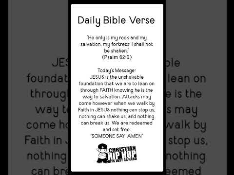 Bible Verse of the Day - Jesus Is Our Foundation (‍Psalm 62:6) #BibleVerse #DailyMessage #Jesus