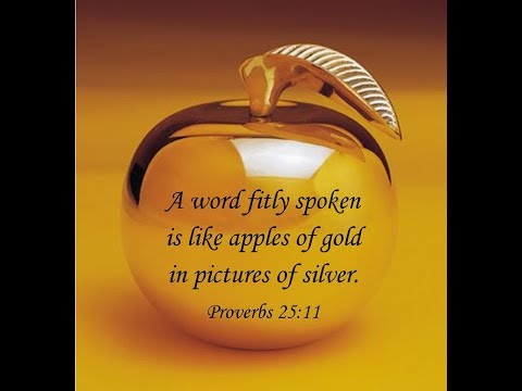 Sermon – Proverbs 25:11 – Wise Words