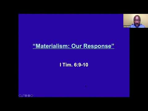 10.06.2021 - Materialism: Our Response | 1 Timothy 6:9-10