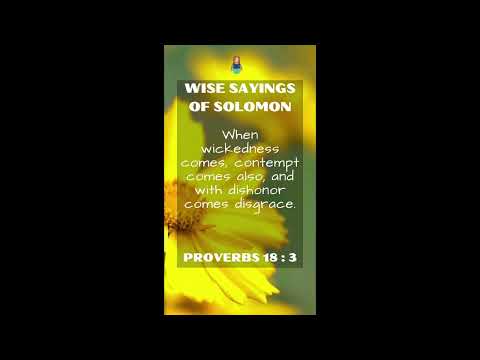 Proverbs 18:3 | NRSV Bible - Wise Sayings of Solomon