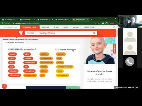 Wednesday Morning Bible Study Proverbs 17:19-22 3/23/22