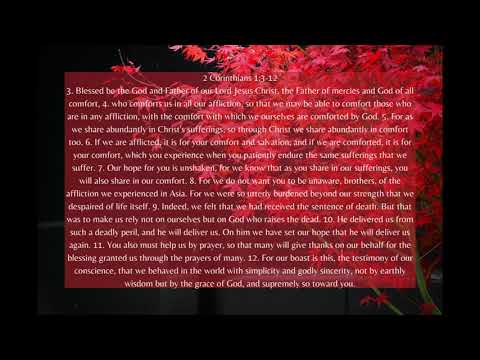 Spoken prayer based on 2 Corinthians 1:3-12, Blessed be the God and Father of our Lord Jesus Christ