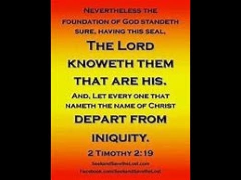 Q&A 2 Timothy 2:19 Let everyone that names the name of Christ depart from iniquity
