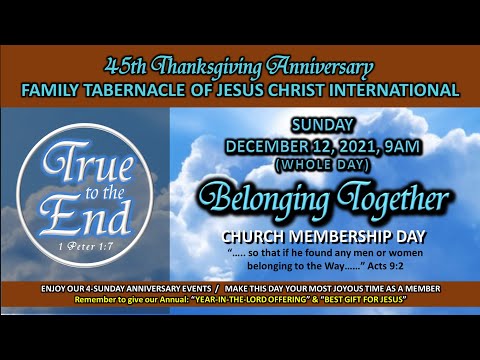 "BELONGING TOGETHER"  - Acts 9:2 | Antonio R. Gallemit Sr.