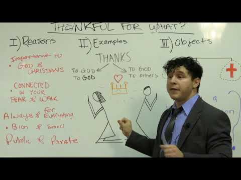 Thankful for what?  by Pastor Garcia