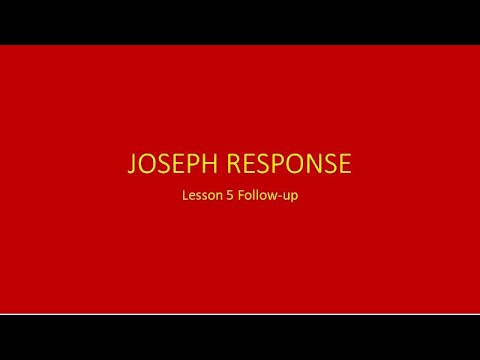 Joseph Response