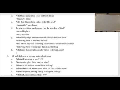 Boksoon Kim Bible Study Luke 9:57-62 the cost of following Jesus