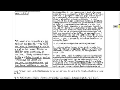 "Against False Prophets"  Ezekiel 13:1-23