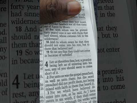 Warning Against Unbelief Hebrews 3:18-19