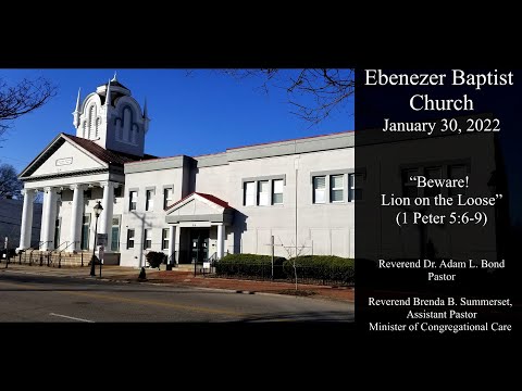 “Beware! Lion on the Loose” - 1 Peter 5:6-9 - Rev. Brenda B. Summerset - January 30, 2022