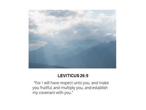 Prophetic Word: Leviticus 26:9