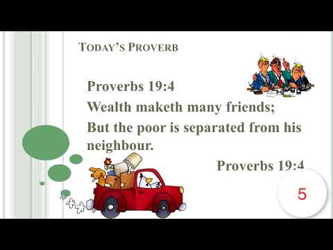 Dec 19 -- Being Alone Is Better, Proverbs 19:4